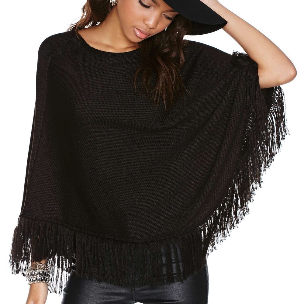 Stylish Fringe Poncho
